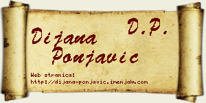 Dijana Ponjavić vizit kartica